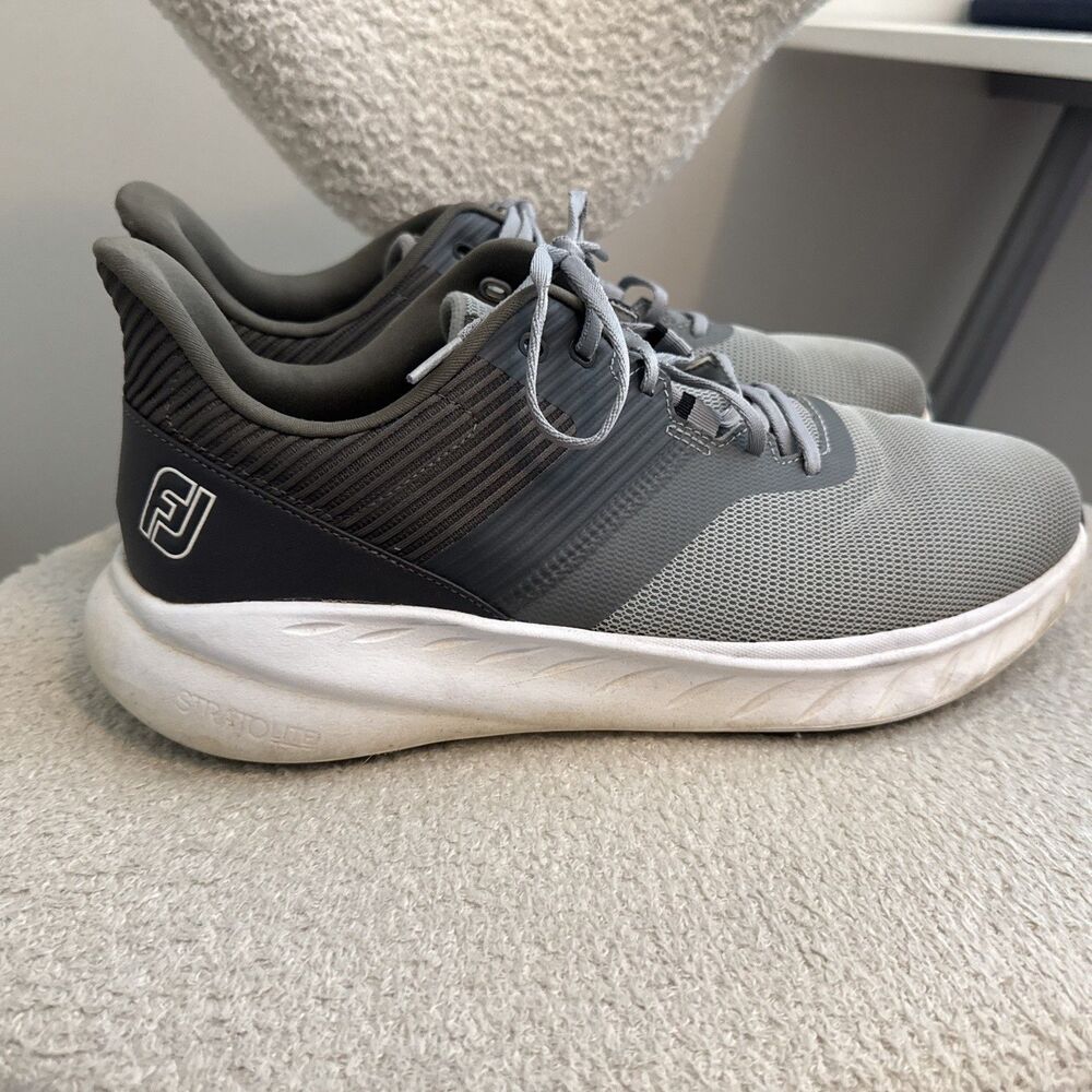 FootJoy Flex Mens 11.5 Golf Shoes Grey Spikeless Mesh Stratolite